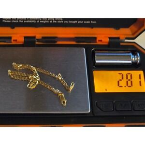 New 14K Yellow Gold Curb Link Chain Bracelet 8" 2.81g Quality Gold QG Signed